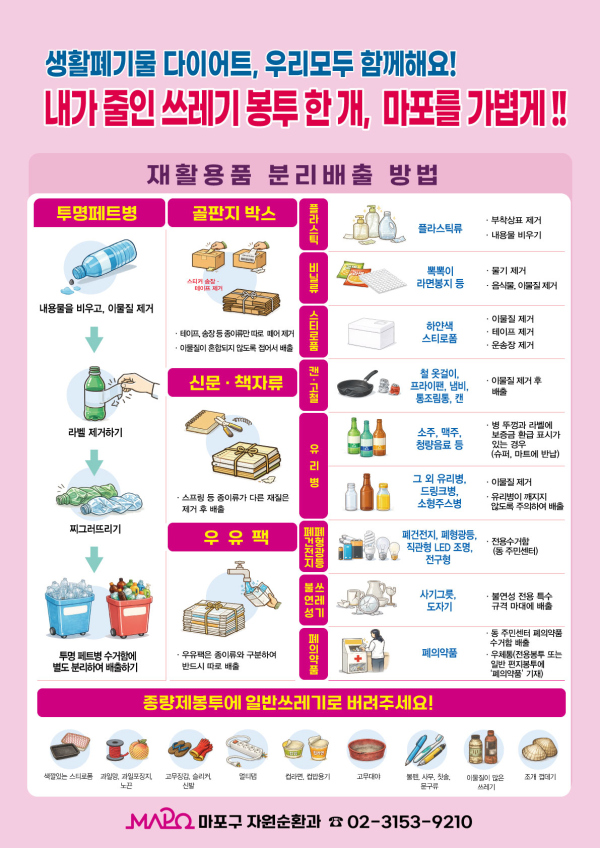 생활폐기물 다이어트 실천 안내